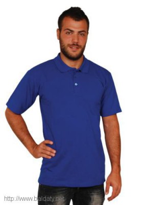 Polo T-shirt, pointed collar throat